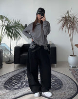 Heid Check Layered Balloon Pants