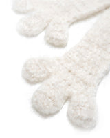 Hand Earflap Beanie - cream
