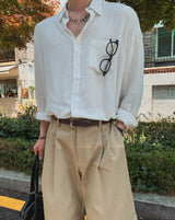 サマーリネンオーバーシャツ