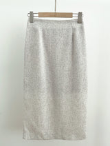 Benilla Color Matching Tweed H-line Skirt