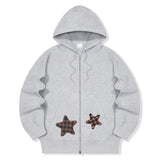 Check Pocket 2way Zip-Up Hoodie - 2COLOR