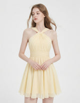 シアツイストシャーリングシフォンフレアドレス Butter