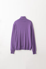 Cashmere turtle neck knit (Purple)