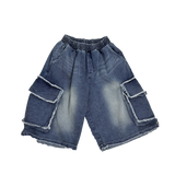 cut-off big pocket shorts