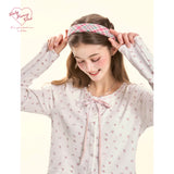 [GirlyFancyClub] Charming Floral * Comfortable Brushed Home Wear Small Floral Cardigan for Outdoor Wear