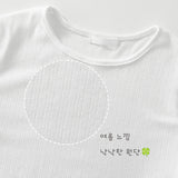 ストロベリー🍓バーティカルグレイン3/4丈Tシャツ(5 Colors)