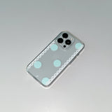 [MADE] [+MagSafe] ポルカ レース スマホケース ミント (clear jelly hard)