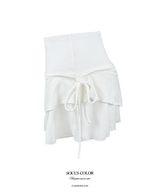 Lina Ribbon Frill Mini Skirt (3color)