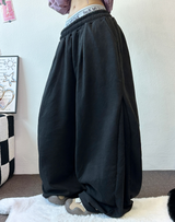 ダウンピンタックバルーンロングパンツ🩶🖤2カラー