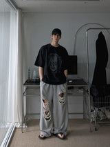 ASCLO Destroyed Sweat Pants (2color)