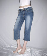 lace capri denim pt