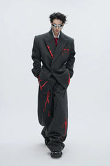 Vintage Stripe Wool Trousers