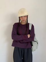 Hillmon Stripe Round Long Sleeve Tee
