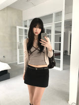 Stripe lace sleeveless (3 colors)