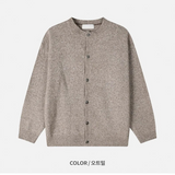 [CROP FIT] Round neck knit crop cardigan(6color)
