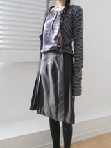 pleats wrap skirt