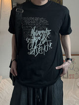 Hop Lettering Print Half Sleeve T
