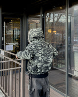 Night camo raccoon fur hood padding
