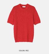 [Unisex] サマーブークレハーフニット(4color)