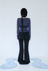MIXED PATTERN CAMI & BOLERO SET NAVY