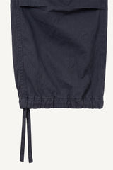 Buckle Washed Cargo Wide Pants