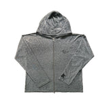 LOVE ME スリーブフーディージップアップ GREY