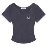 ONYX SIGNATURE LOGO V-NECK HALF T (5COLOR)