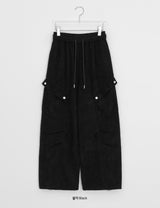 Kitpana Banding Cargo Brushed Corduroy Pants