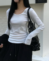 [BELLIDE MADE] クッキー、ストライプフィンガーホールTシャツ