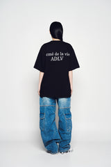 25SS ベイビーフェイスチューブガールスリーブTシャツ ブラック
