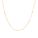 mini disc drop stacking 14k gold plating + 925 silver necklace N063-02G