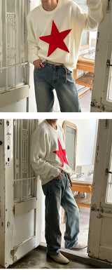 [S-XL] ライトブルーハーフバンディングデニムパンツ