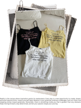 Lettering Pad Camisole Sleeveless T-shirt