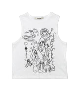 ドリームガールノースリーブTシャツ White