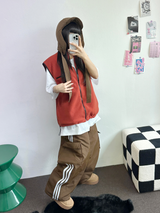 TRACK CARGO STRING PADDING PANTS ❤🖤🤎💚💙5COLOR