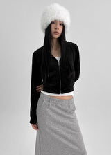 [MADE] Kubo Mink Velour Hooded Zip-up (Set Available)