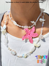 Natural Pearl Crystal Flower Necklace