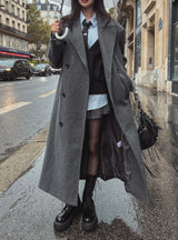 Moi Side Pocket Double Long Coat
