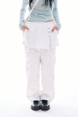 Parkaring layered shirring pants