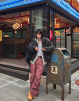 ユーティリティウォッシングワイドカーゴパンツ