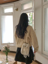 Mini sneaker ribbon bag_snow white (dumble)