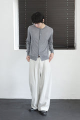 crew neck fine cardigan