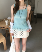 Satin dot skirt