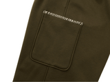 stitch cargo sweat pants - khaki        