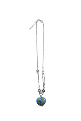 Flower love star necklace (Clear/Blue)