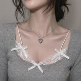 [NMIXX Sullyoon Necklace] メルティングハートカラーボーンネックレス