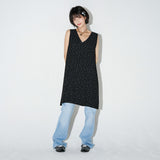 FLORAL MIDI ONE-PIECE  (Black)