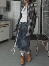 Oropeu String Check Over Shirt