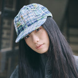 vintage patchwork cap blue