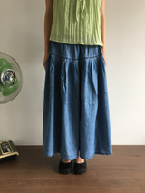 Mori denim long skirt (1color)